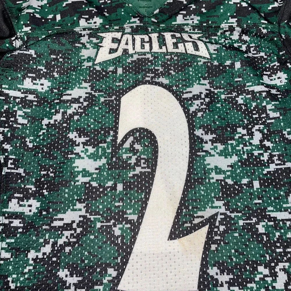 Champro Eagles Football Jersey Youth‎ Small Green Black Digital Camo Number 2